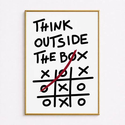 Think Outside The Box Poster – Creative Mindset Wall Art