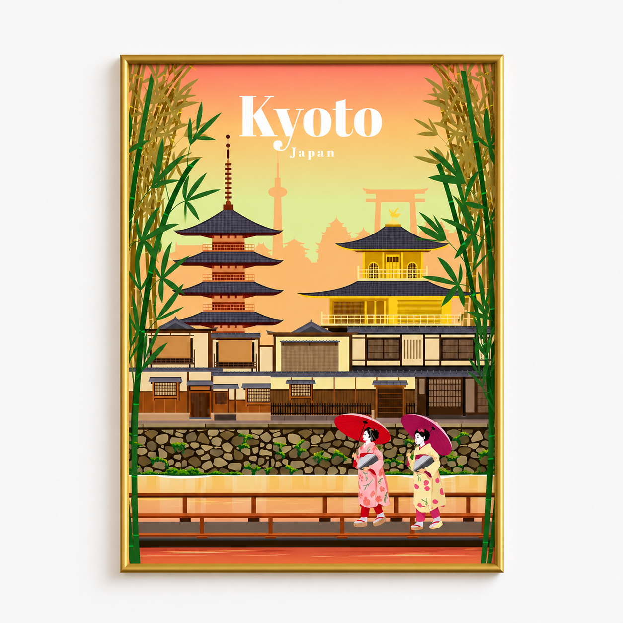 Kyoto Japan Poster – Vintage Travel Wall Art
