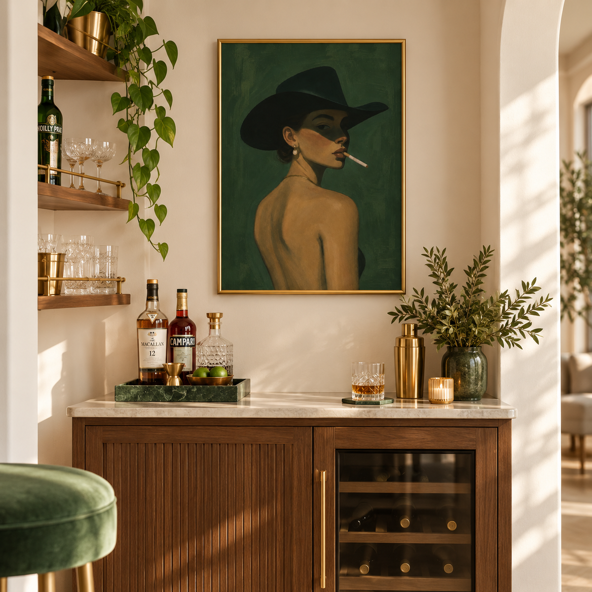 Midnight Muse Western Woman Art Poster