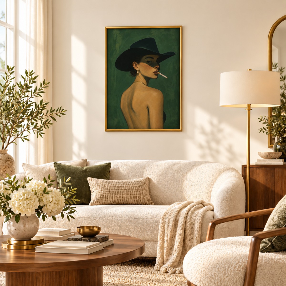 Midnight Muse Western Woman Art Poster