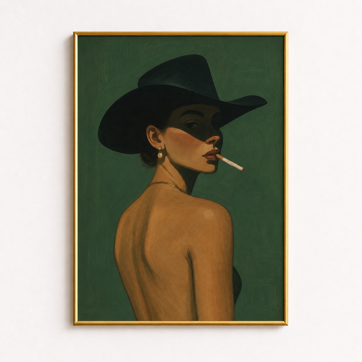Midnight Muse Western Woman Art Poster