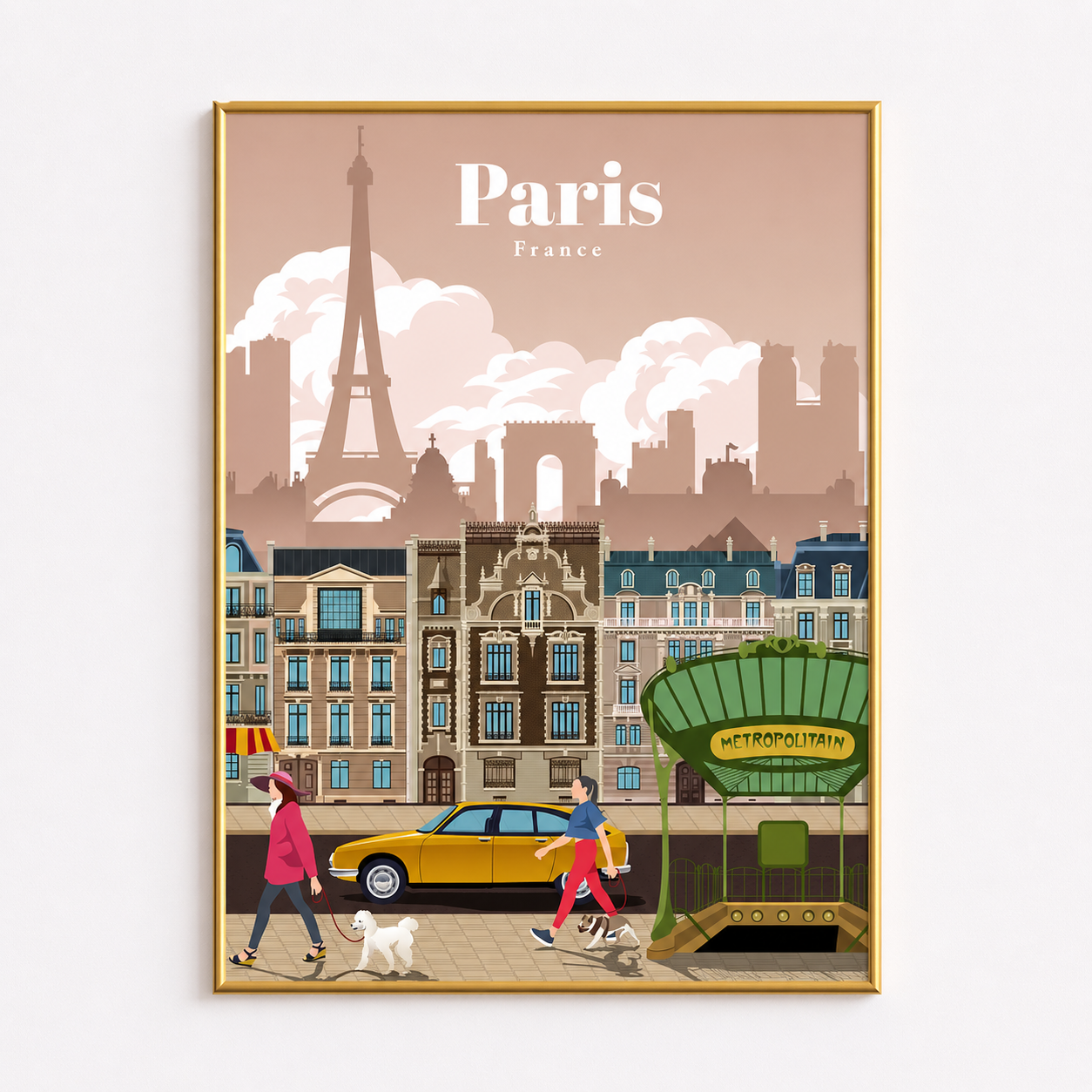 Paris France Poster – Vintage Travel Wall Art