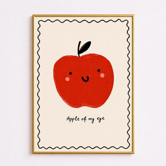 Apple of My Eye – Cute Apple Kids Wall Art Poster