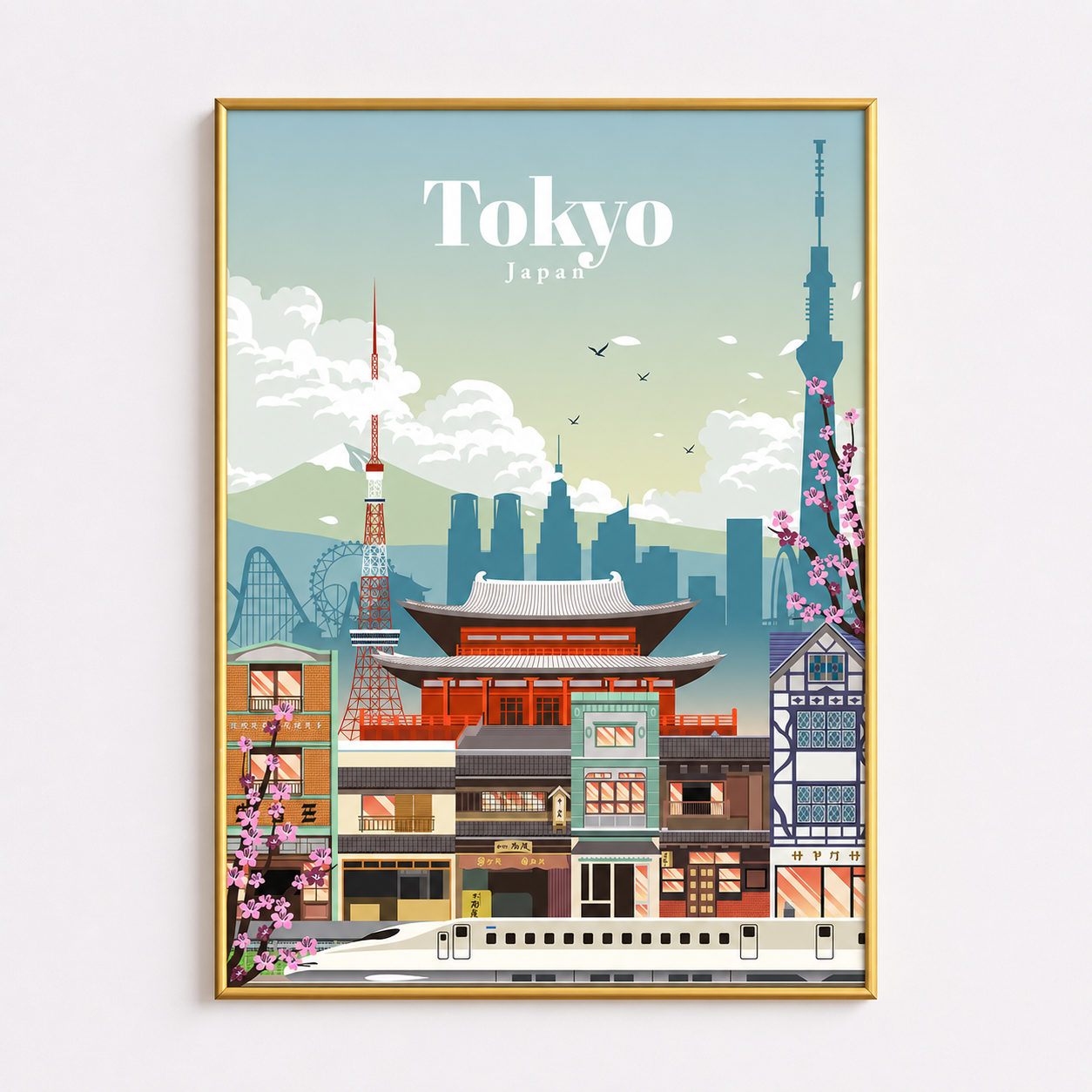 Tokyo Japan Poster – Vintage Travel Wall Art