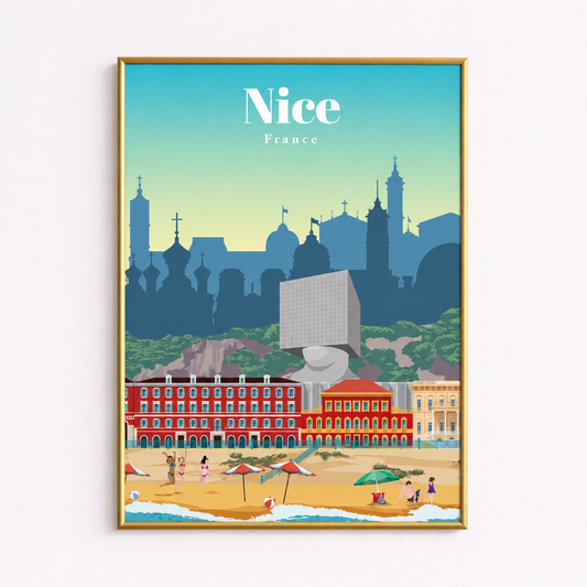 Nice France Poster – Vintage Travel Wall Art
