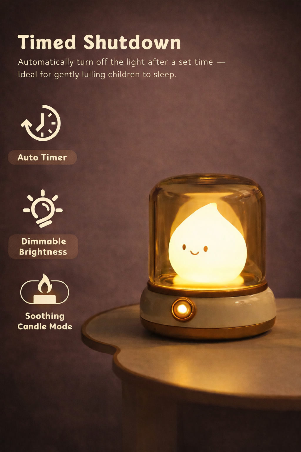 GlowFlame Dimmable Night Light