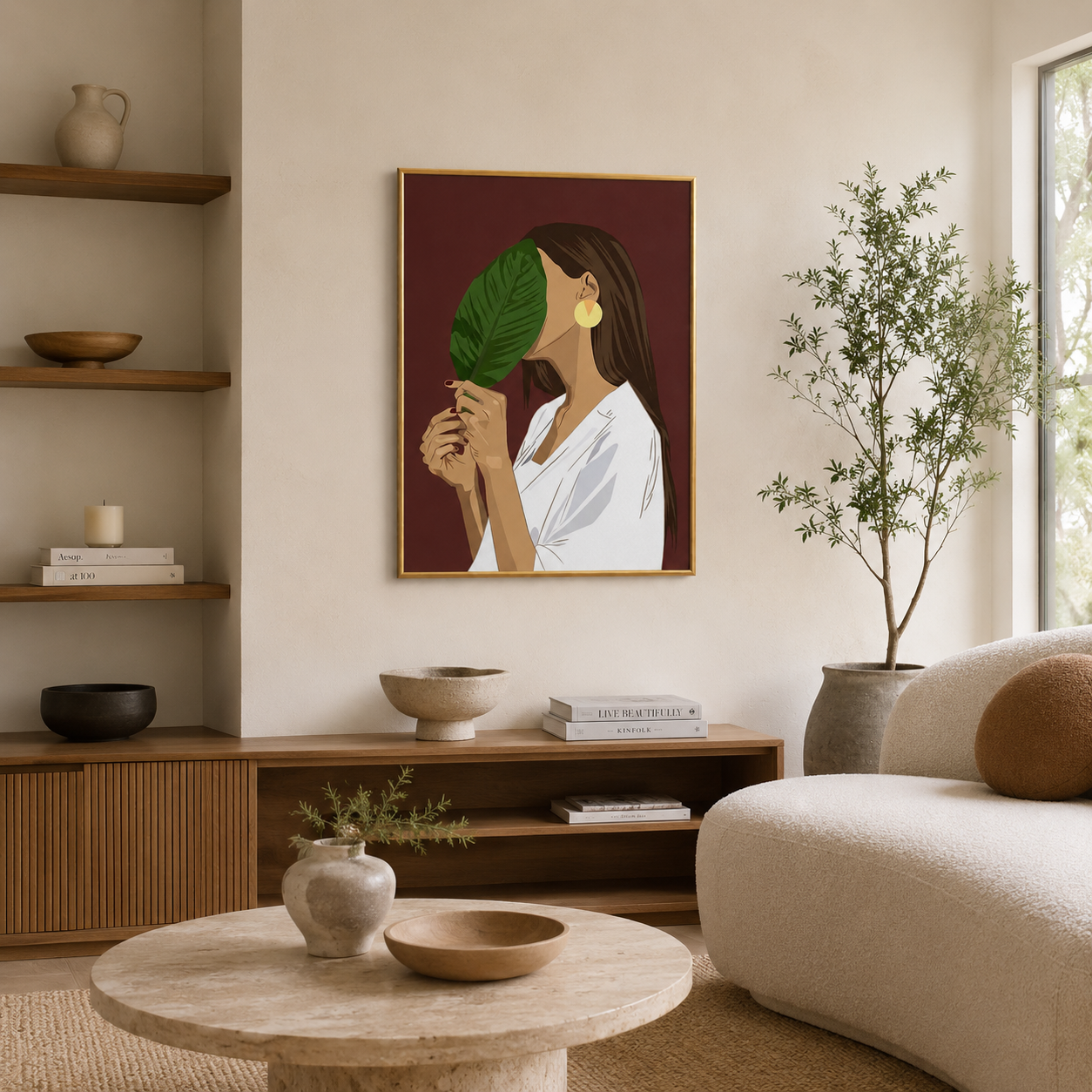 Hidden Identity Poster – Modern Botanical Portrait Art