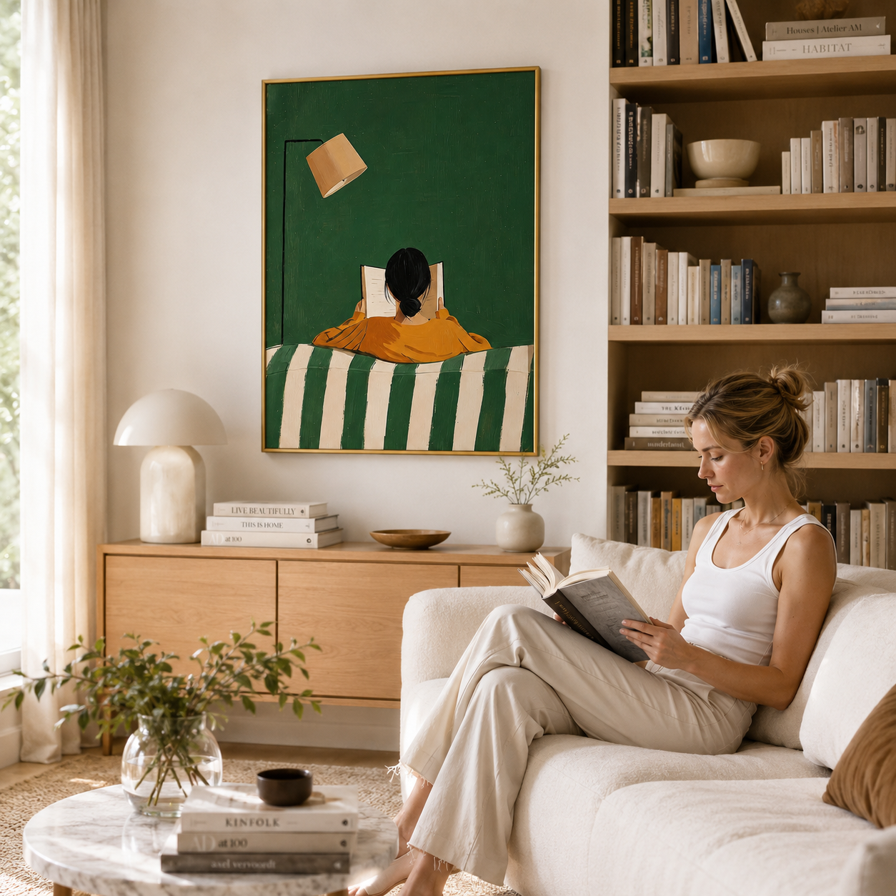 Evening Reads Poster – Modern Reading Wall Art