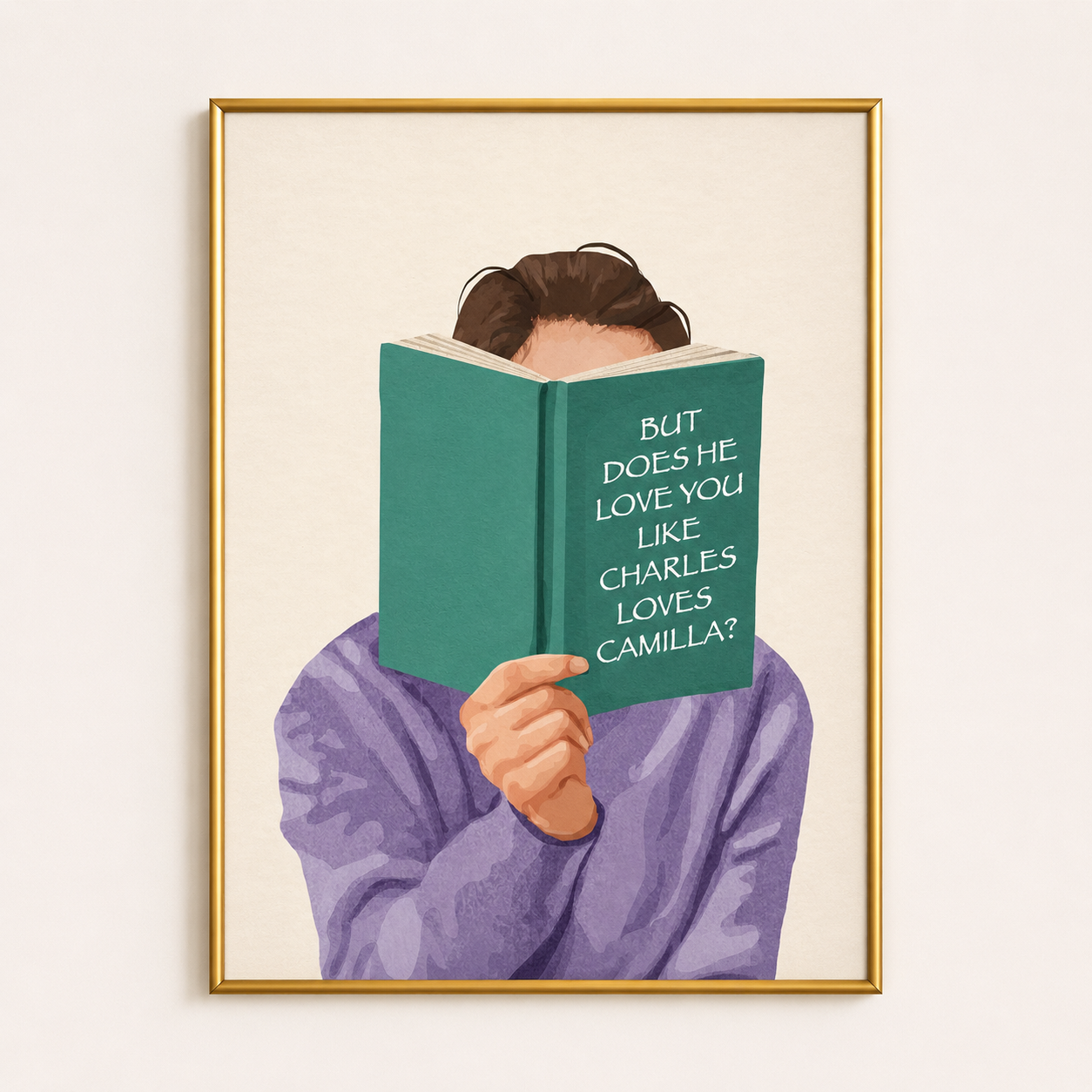 Modern Romance Reader Poster – Minimalist Literary Wall Art