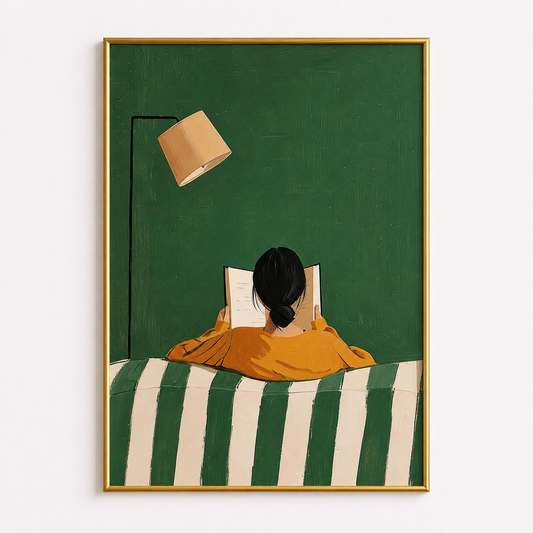 Evening Reads Poster – Modern Reading Wall Art