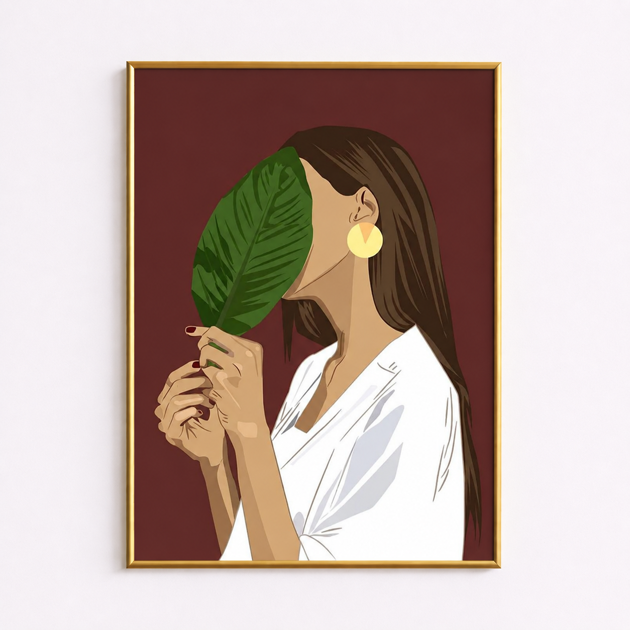 Hidden Identity Poster – Modern Botanical Portrait Art