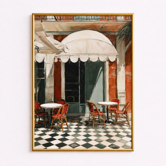 Café Verona Terrace Poster – European Café Wall Art
