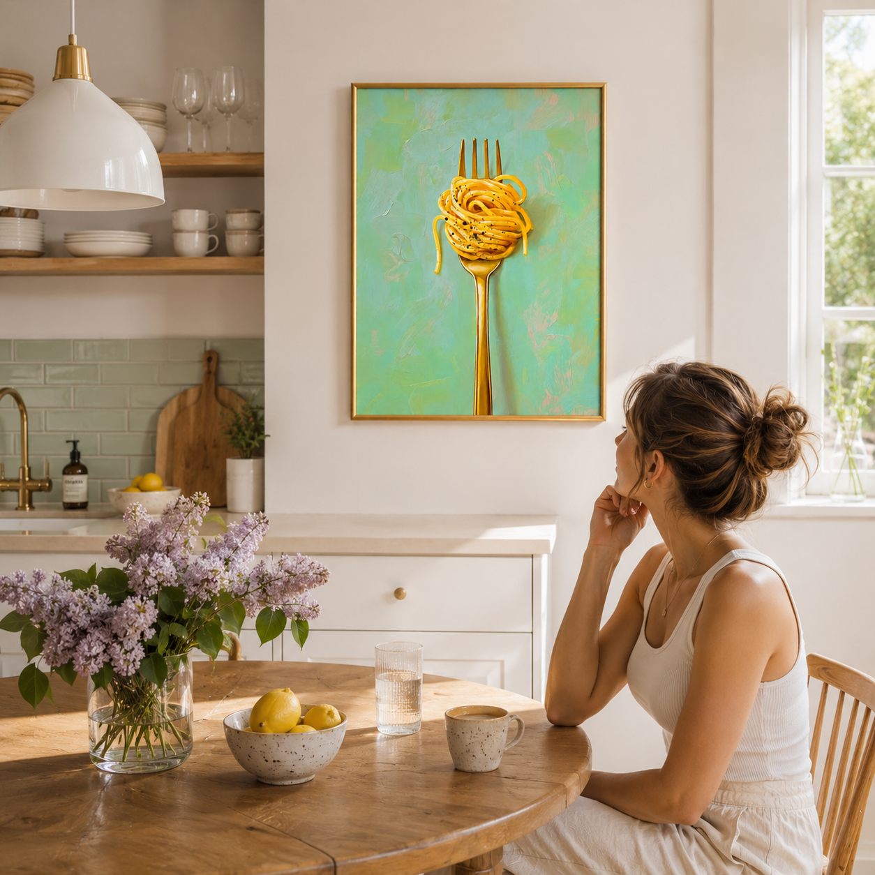 Pasta & Pepper Poster – Modern Kitchen Wall Art