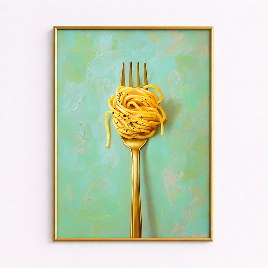 Pasta & Pepper Poster – Modern Kitchen Wall Art