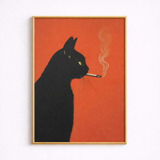Zero F*cks – Cool Cat Poster