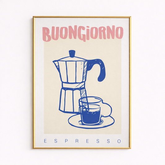 Buongiorno – Espresso Coffee Poster