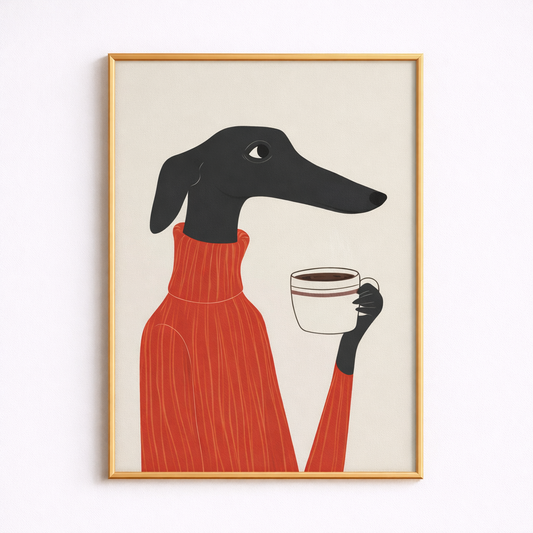 Slow Mornings – Coffee Dog Poster