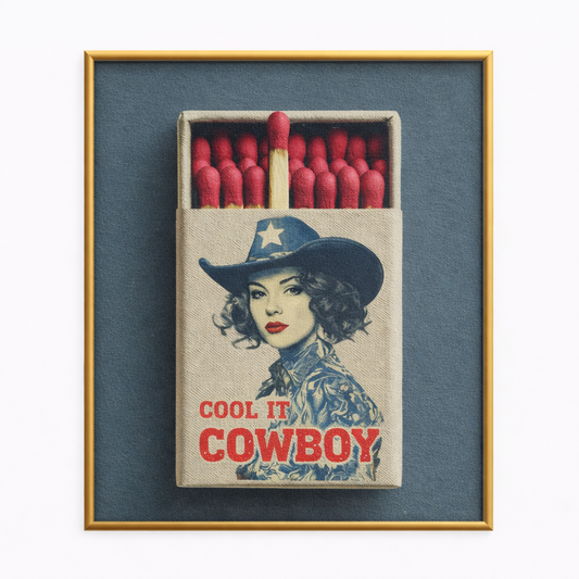 Cool It Cowboy – Retro Western Poster