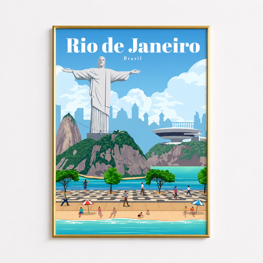 Rio de Janeiro Brazil Poster – Vintage Travel Wall Art