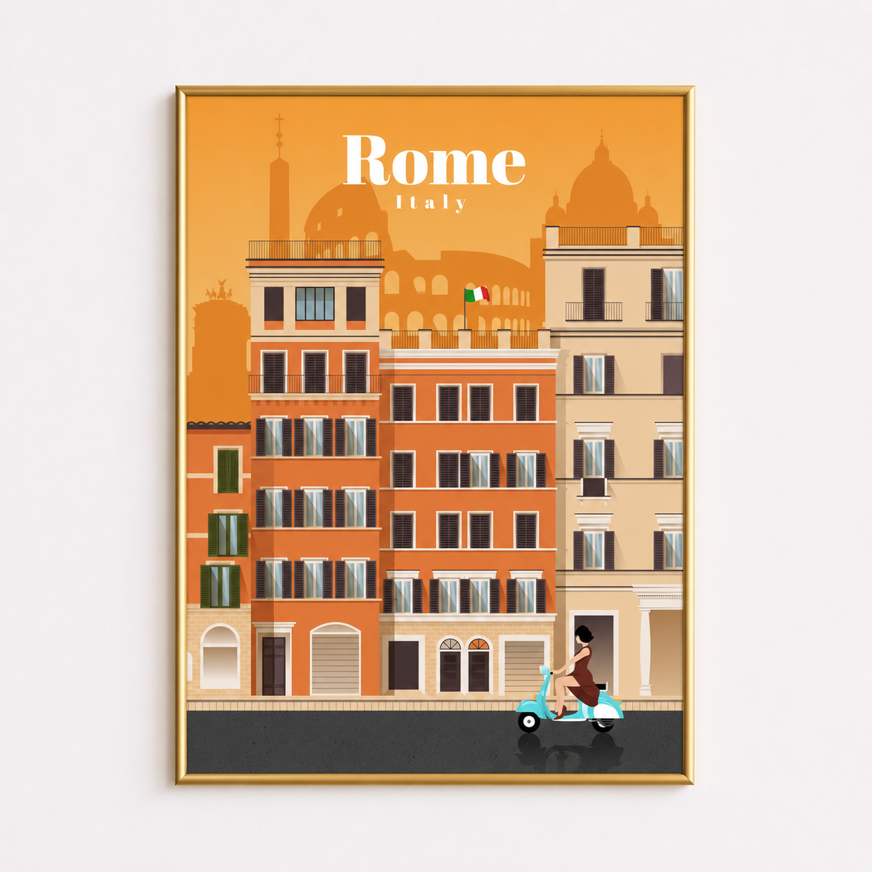 Rome Italy Poster – Vintage Travel Wall Art