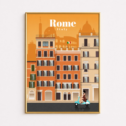 Rome Italy Poster – Vintage Travel Wall Art
