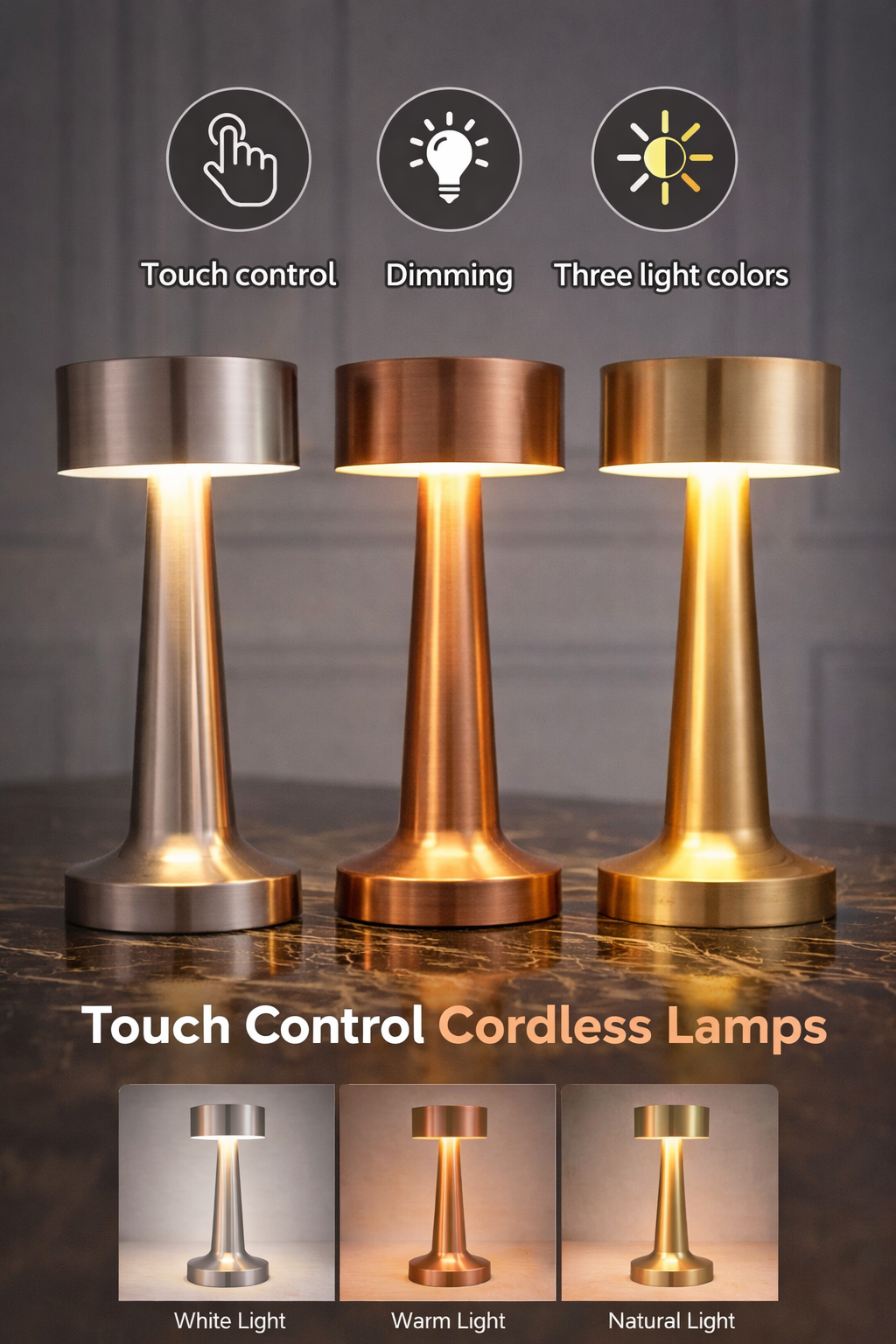 Rechargeable Touch Table Lamp