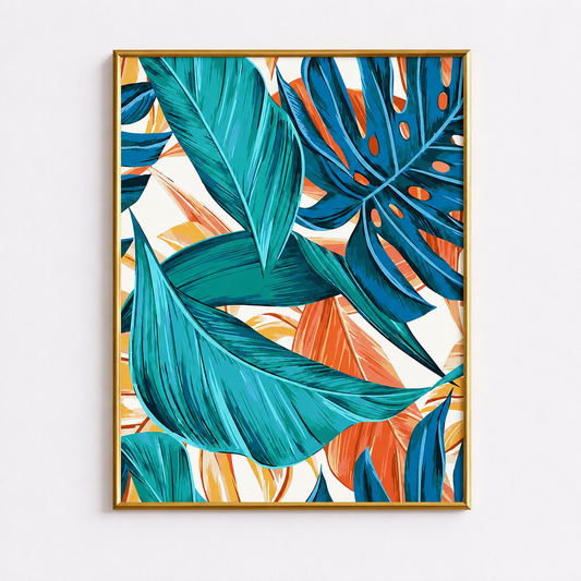 Tropical Vibrance Poster – Bold Botanical Wall Art