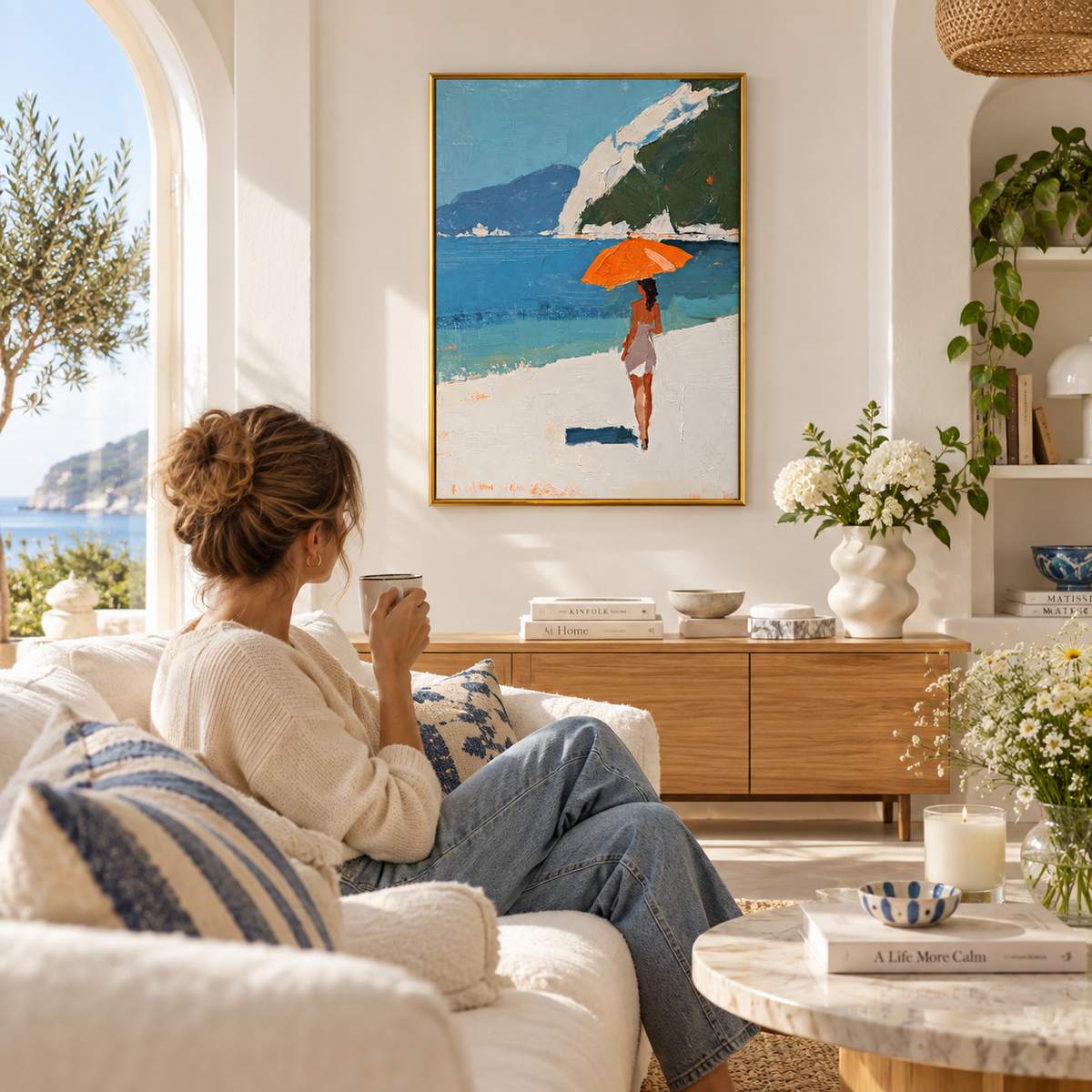 Orange Escape Coastal Summer Poster