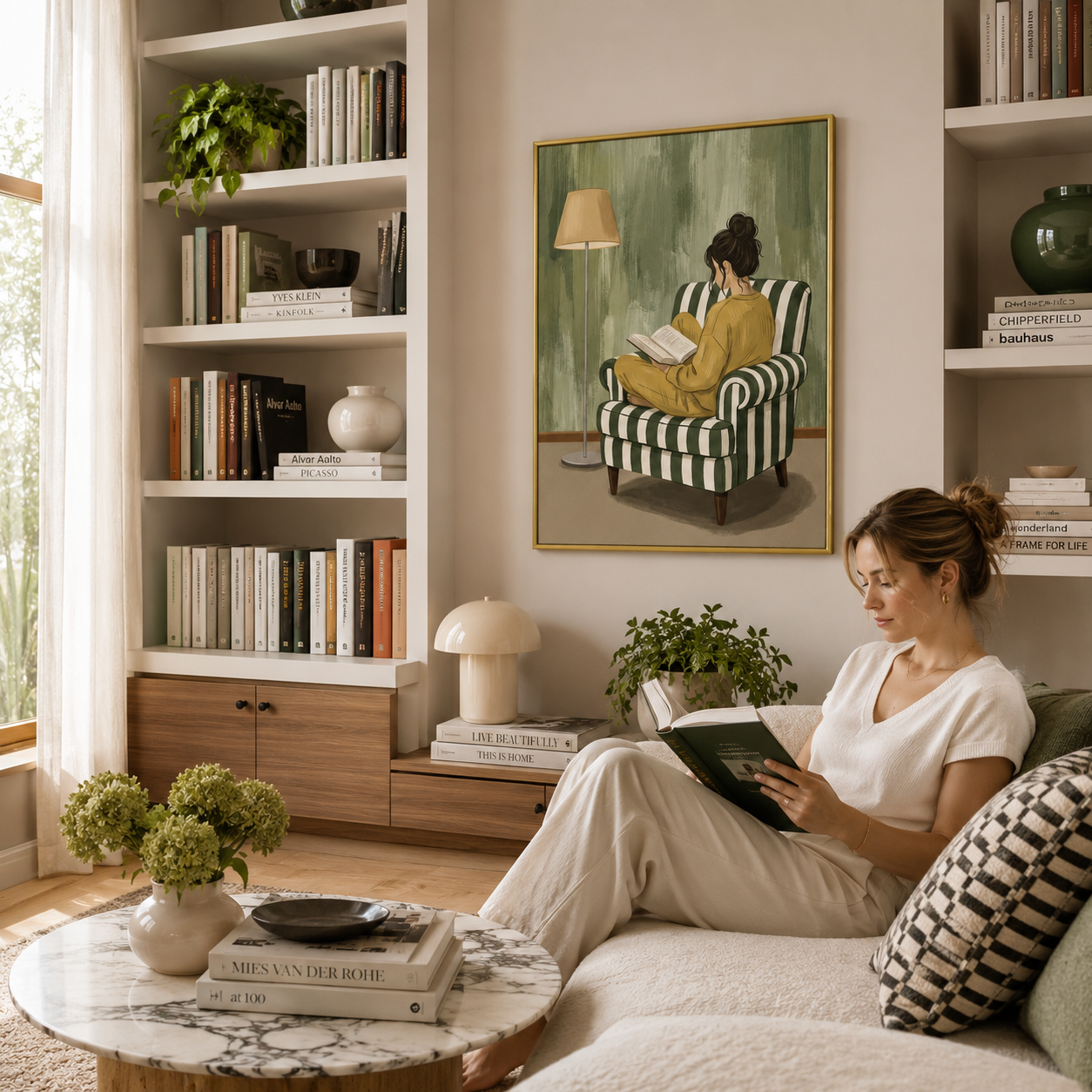 The Reading Corner Poster – Cozy Reading Wall Art