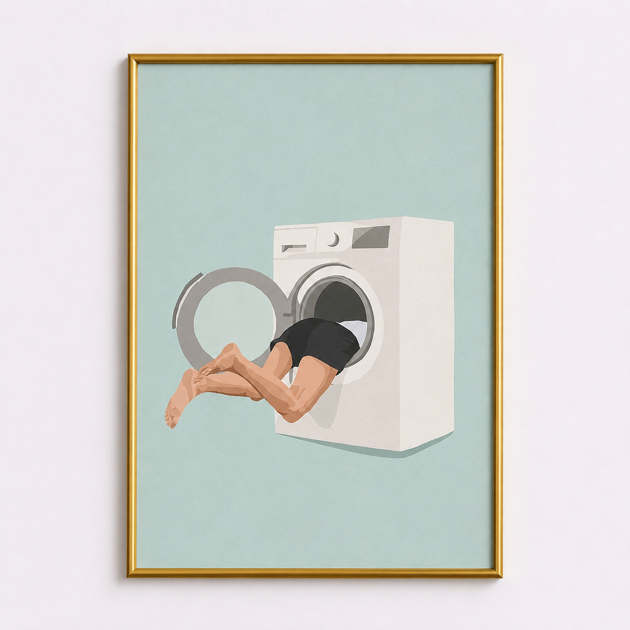 Lost in Laundry Poster – Modern Laundry Room Wall Art