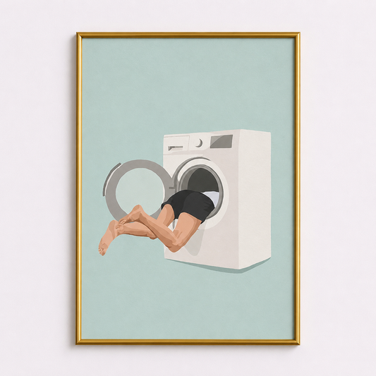 Lost in Laundry Poster – Modern Laundry Room Wall Art