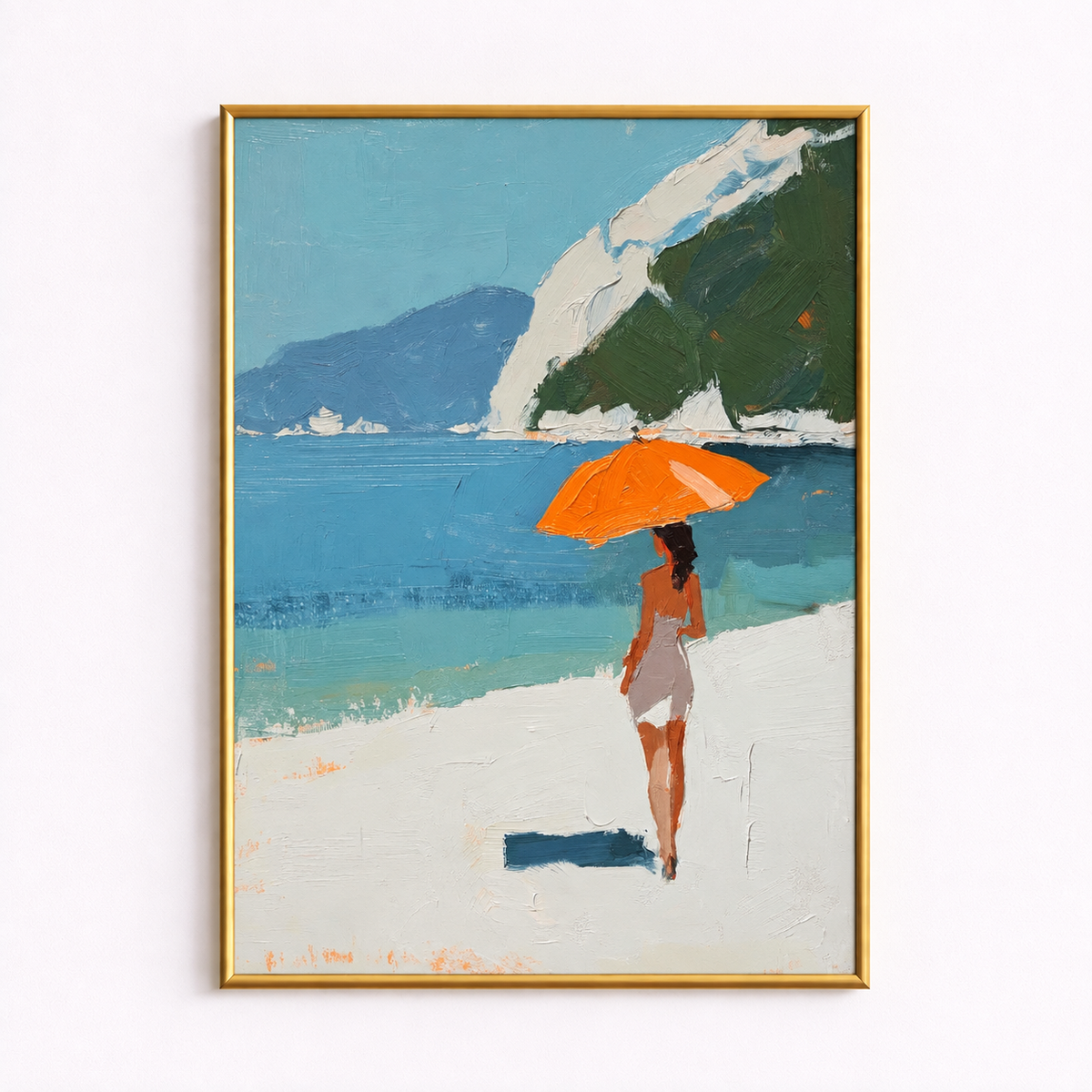 Orange Escape Coastal Summer Poster