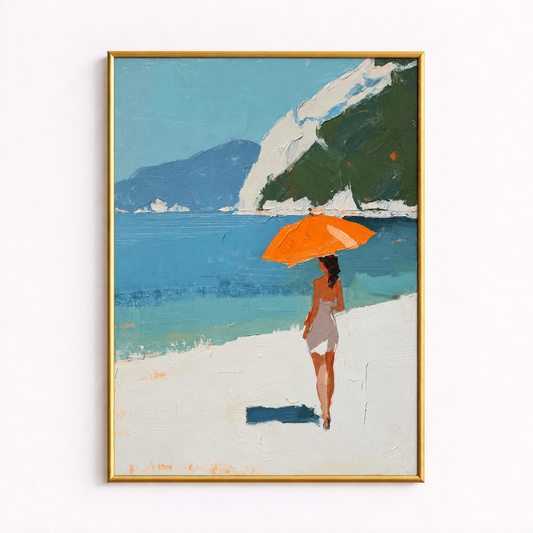 Orange Escape Coastal Summer Poster