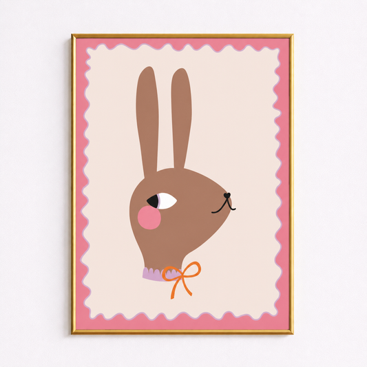 Sweet Bunny Poster – Scandinavian Nursery Wall Art