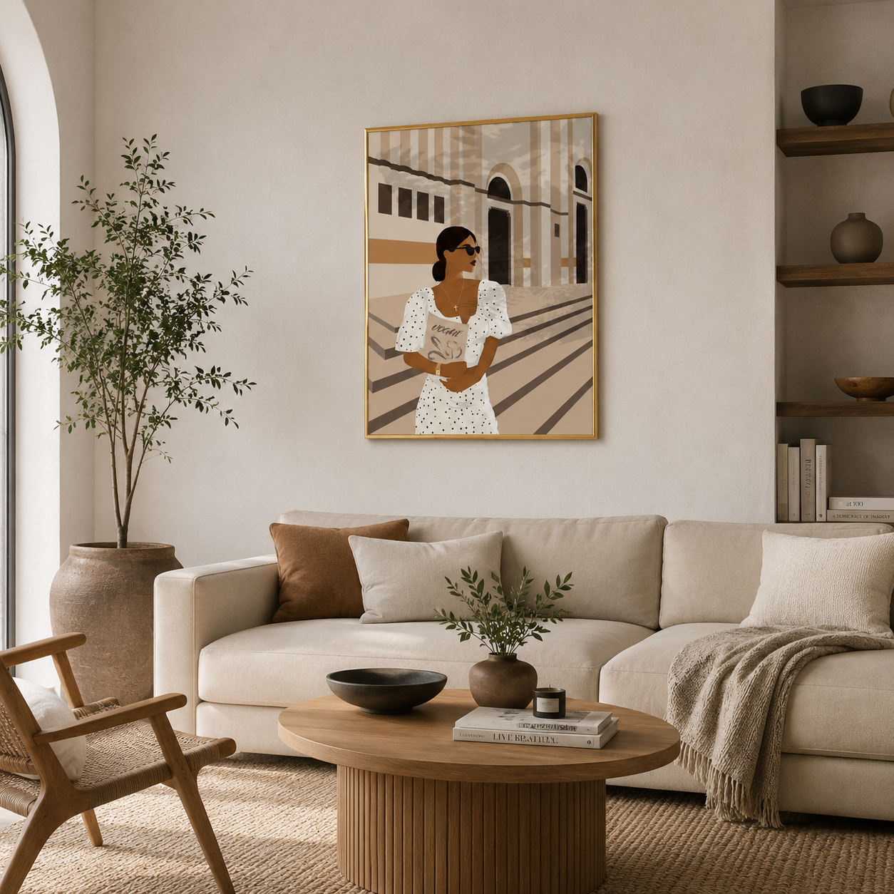 Vogue in the Sun Poster – Elegant Mediterranean Wall Art