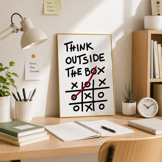 Think Outside The Box Poster – Creative Mindset Wall Art