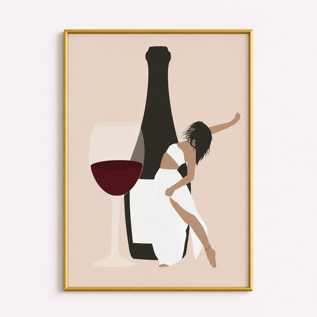 Wine Muse Poster – Elegant Minimalist Wine Wall Art