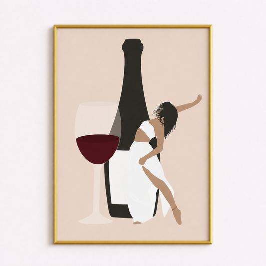 Wine Muse Poster – Elegant Minimalist Wine Wall Art