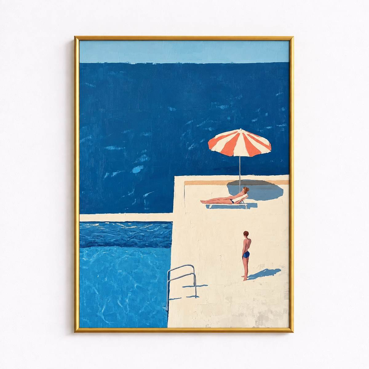 Quiet by the Sea – Poolside Summer Poster