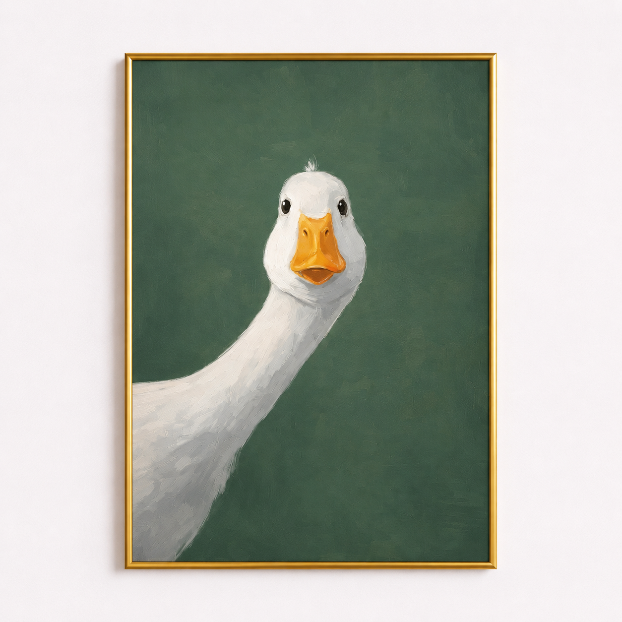 Curious Quack Poster – Minimalist Duck Wall Art