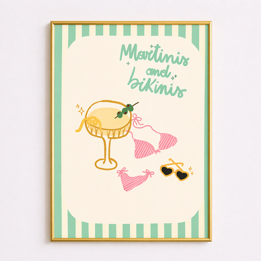 Martinis & Bikinis – Summer Vibes Poster