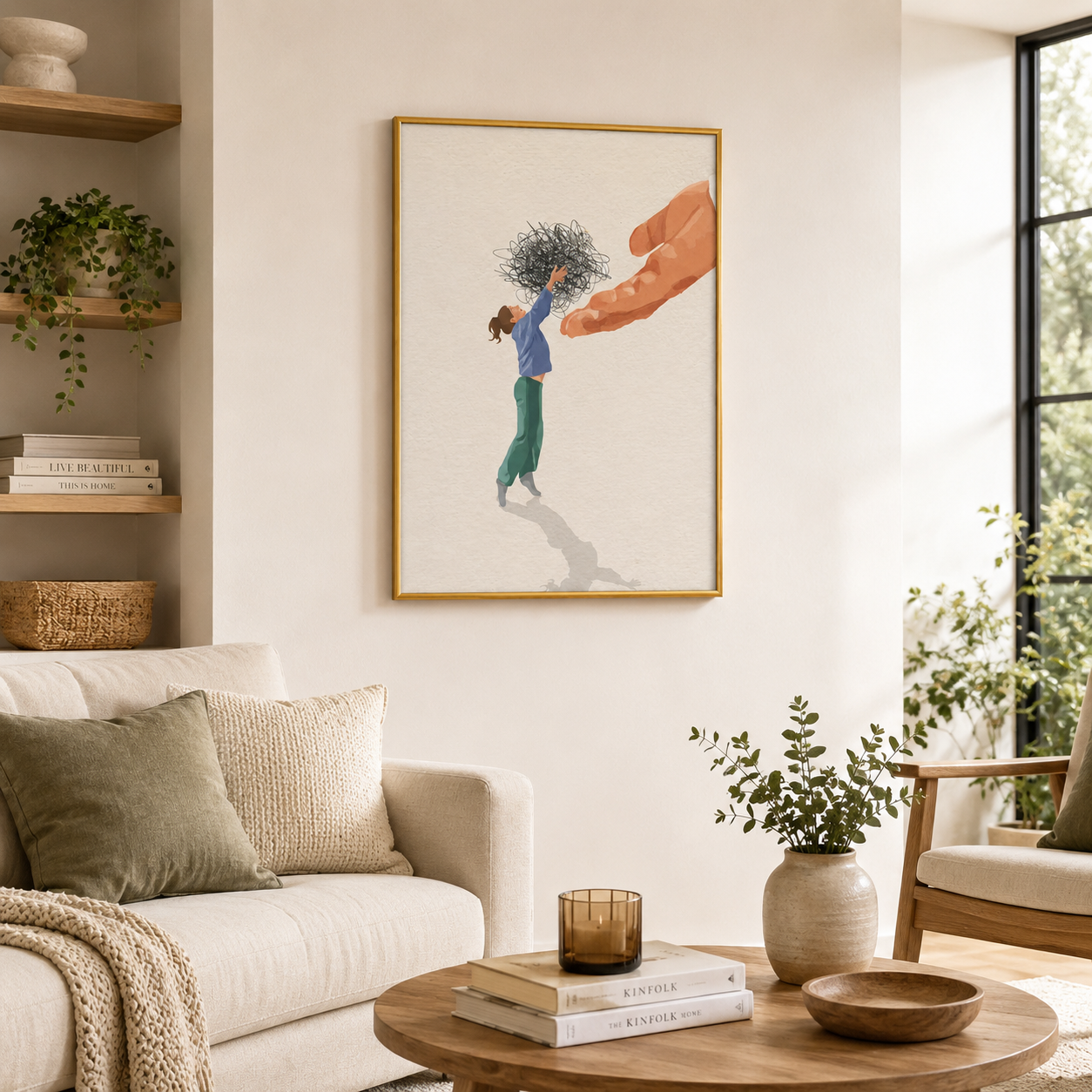 Letting Go Poster – Minimalist Mental Health Wall Art