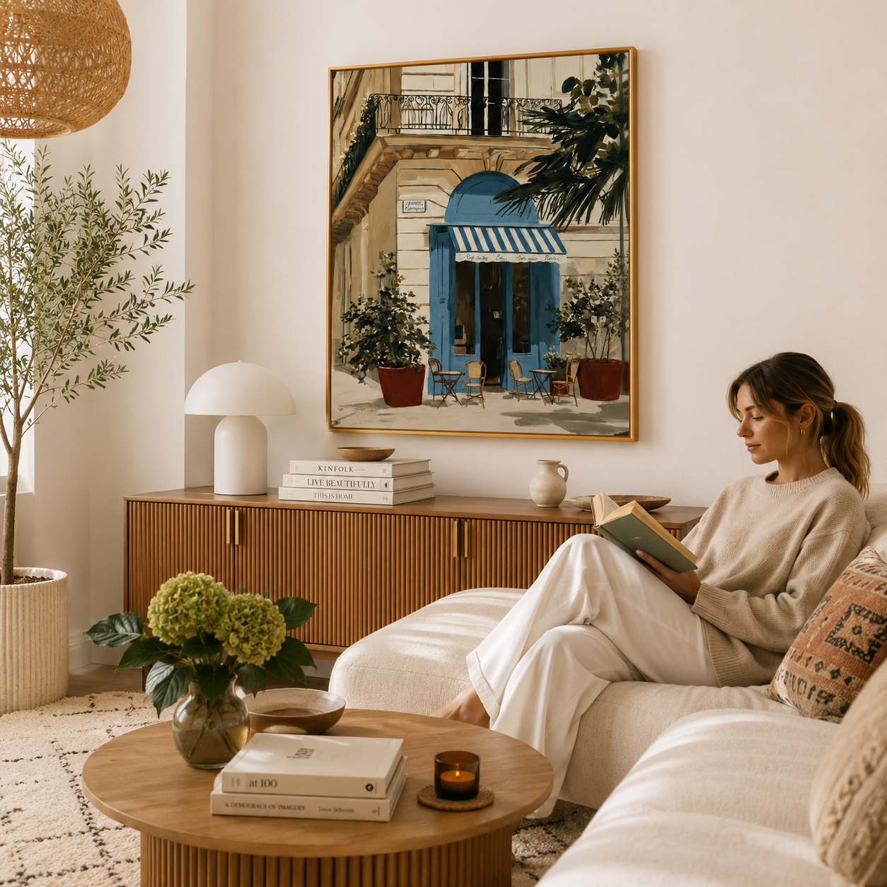 Corner of Provence Poster – European Café Wall Art