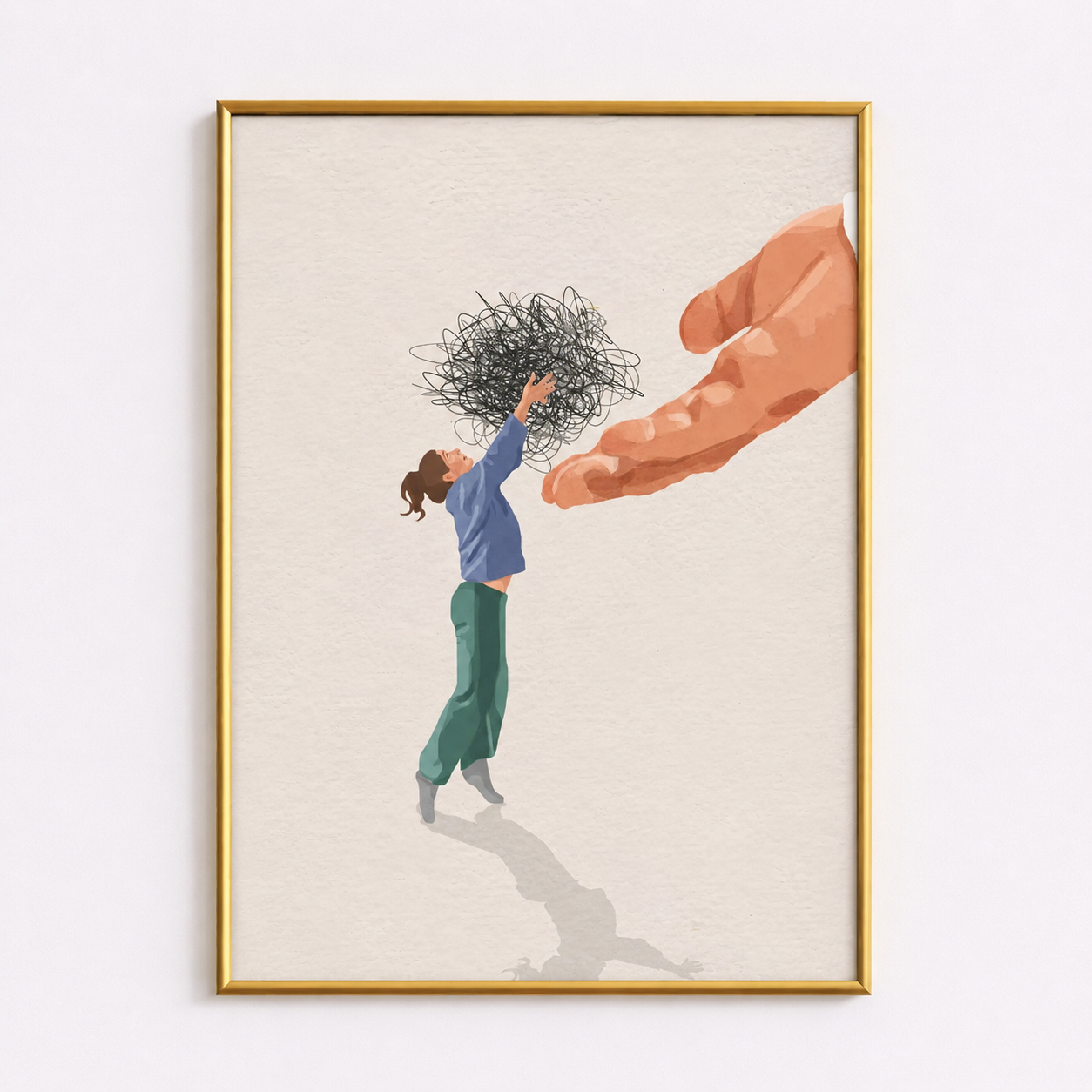 Letting Go Poster – Minimalist Mental Health Wall Art