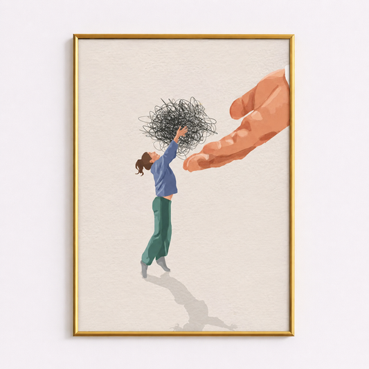 Letting Go Poster – Minimalist Mental Health Wall Art