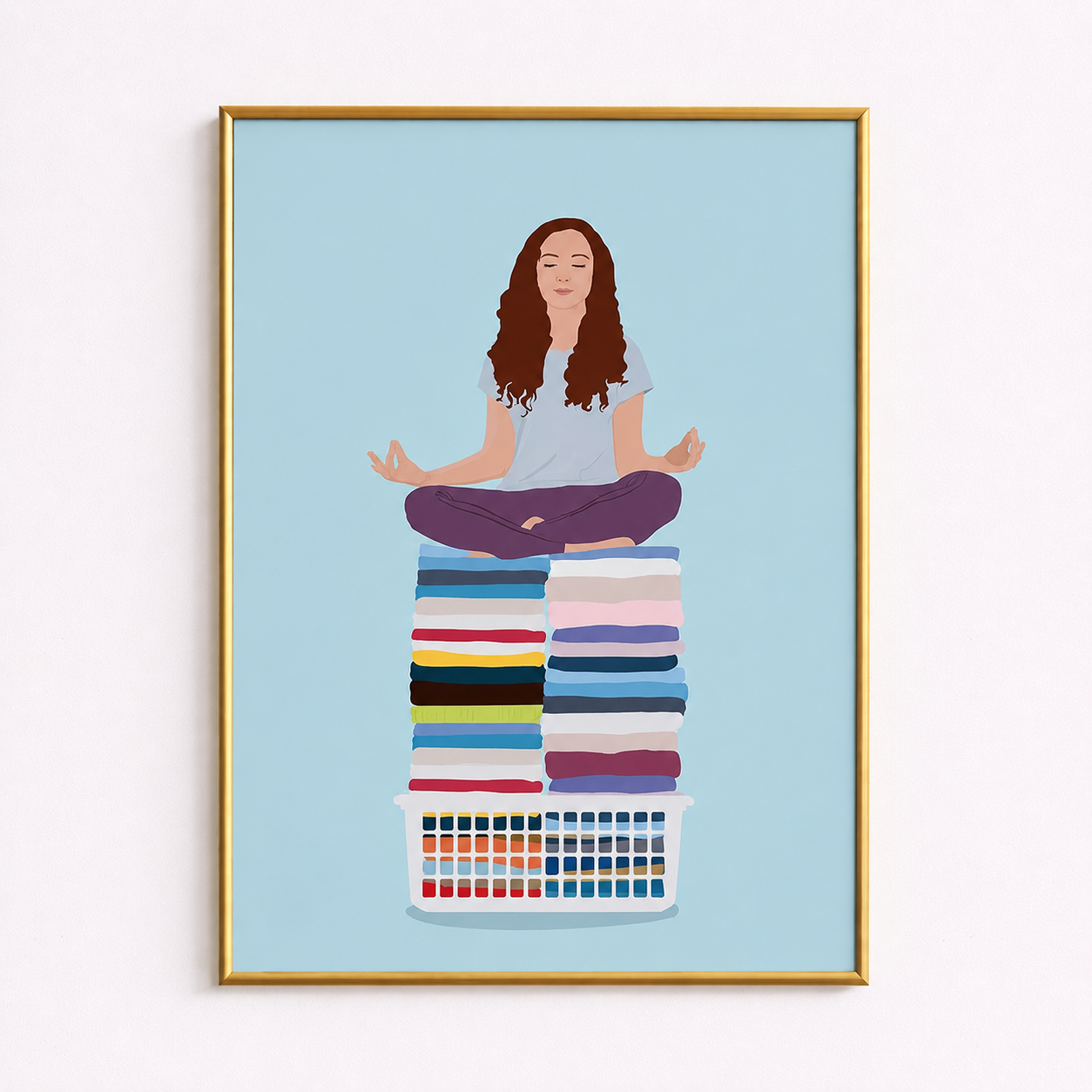 Laundry Zen – Meditating Laundry Poster