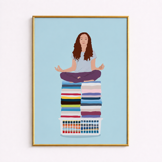 Laundry Zen – Meditating Laundry Poster