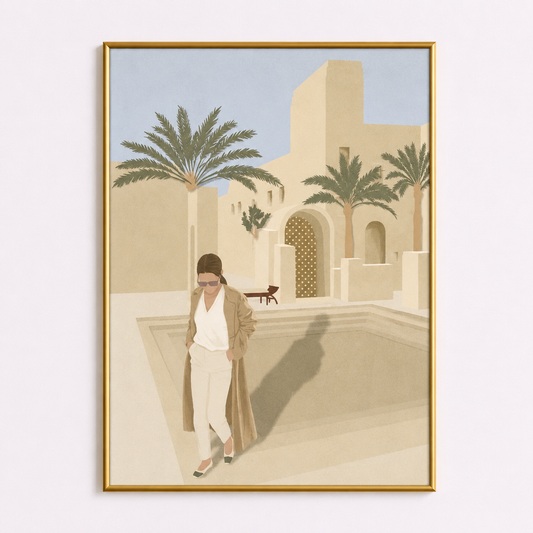 Desert Elegance Poster – Mediterranean Luxury Wall Art