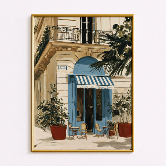 Corner of Provence Poster – European Café Wall Art
