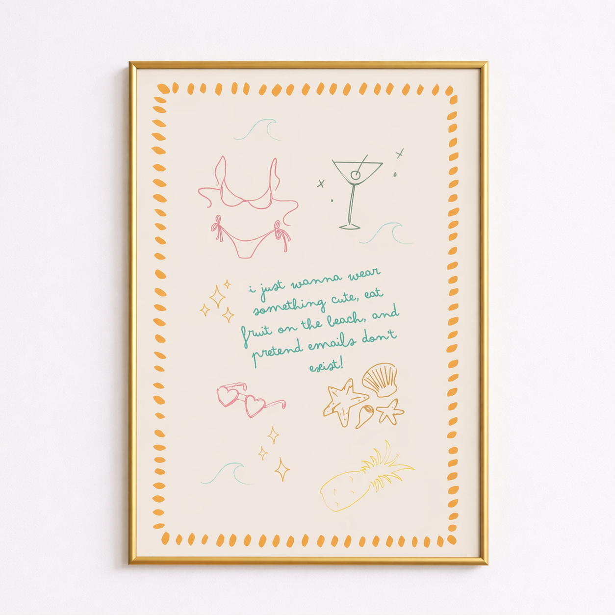 Beach Daydream – Summer Escape Quote Poster